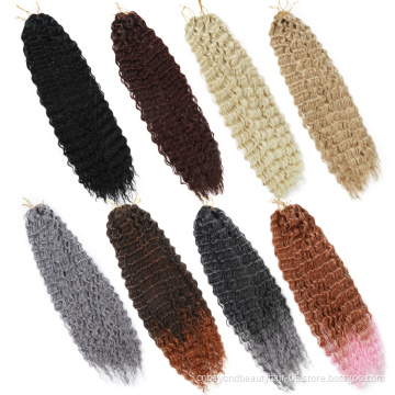 synthetic ombre braiding hair Crochet Bulk Curly Long Egyotian Water Wave Crochet Wavy Braiding Hair
